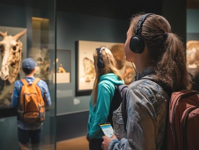museum-visitors-listening-audio-guides-historic-exhibit